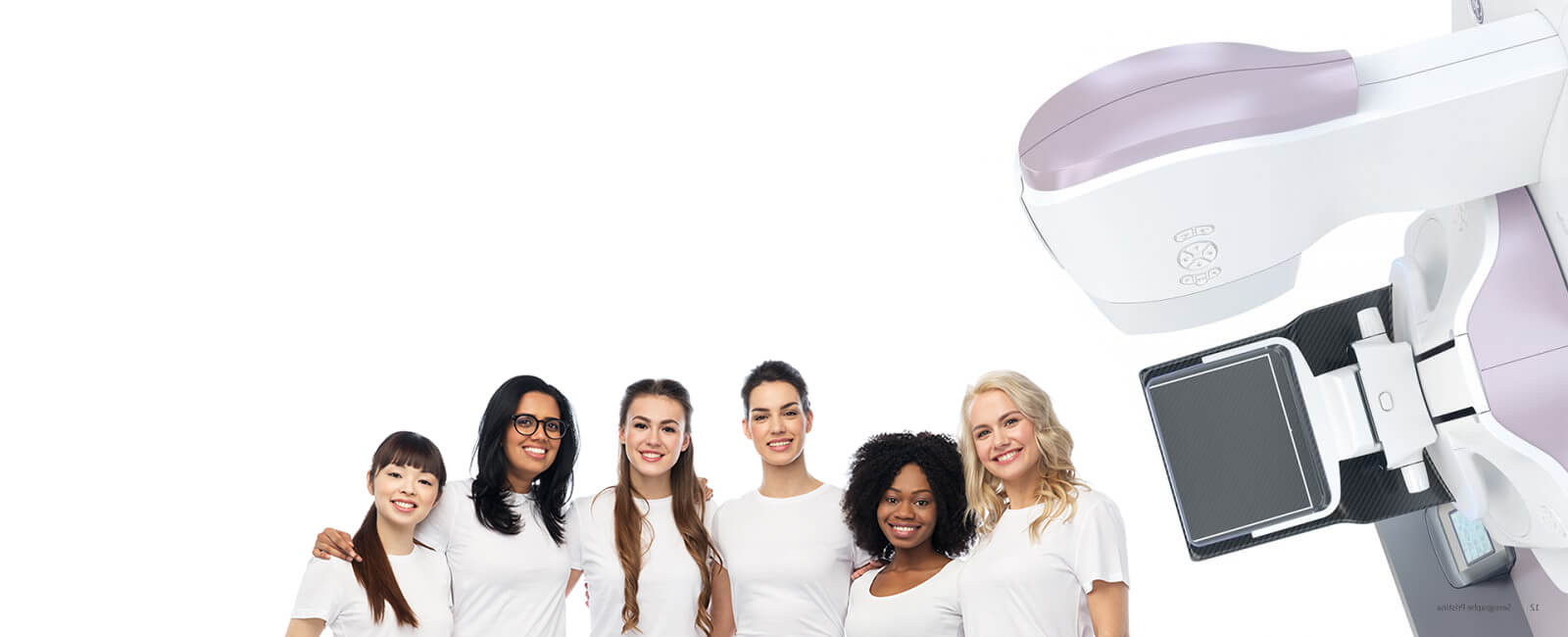 diverse women mammogram center