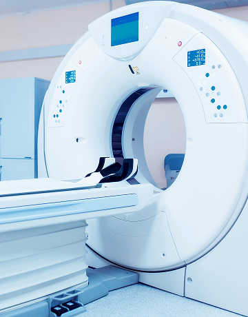 A modern, state of the art CT machine at a diagnostic imaging center in Houston, Texas