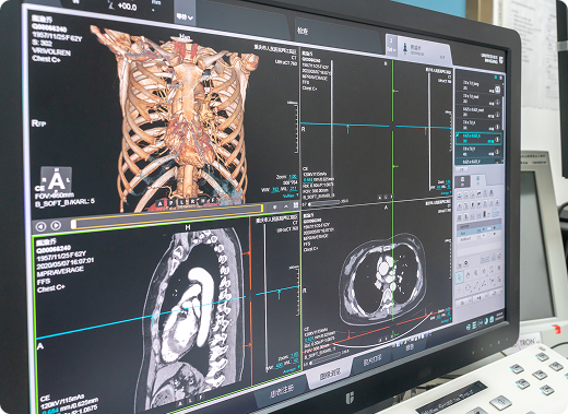 Diagnostic test results on a computer screen